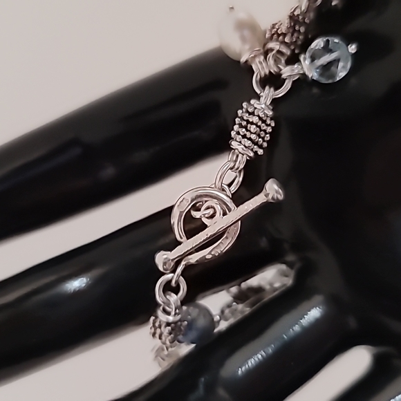 925 Dangle Pearl  Bracelet - Picture 2 of 4